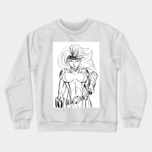 titania ecopop vintage 90s style superheroe art on rogue Crewneck Sweatshirt